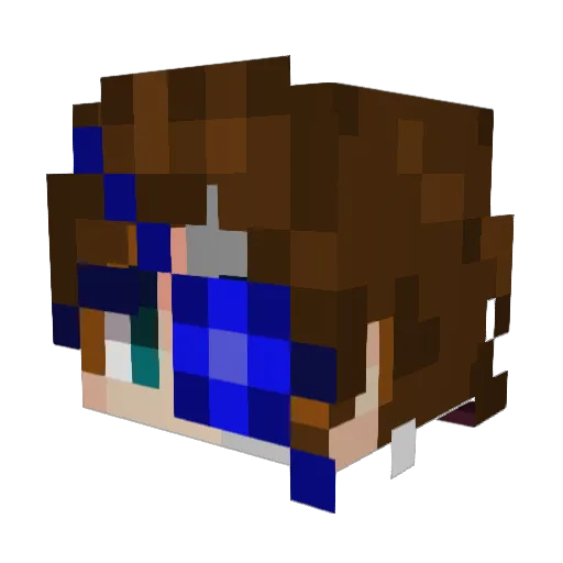 DragonQueen566 Minecraft avatar head, 3D render