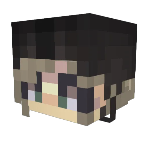 DragonQueenT Minecraft avatar head, 3D render