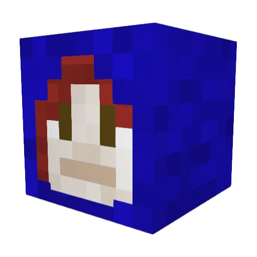 DragonQueen_1 Minecraft avatar head, 3D render