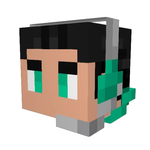 DragonRam Minecraft avatar head, 3D render