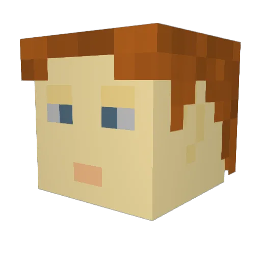 DragonRap1st Minecraft avatar head, 3D render