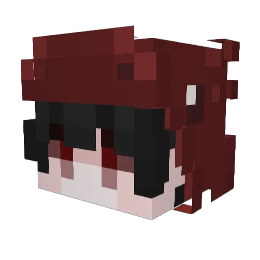 DragonRedACE Minecraft avatar head, 3D render