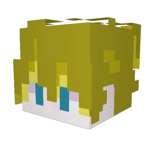 DragonRider_C Minecraft avatar head, 3D render