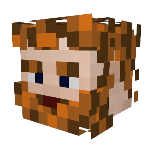DragonSasha Minecraft avatar head, 3D render