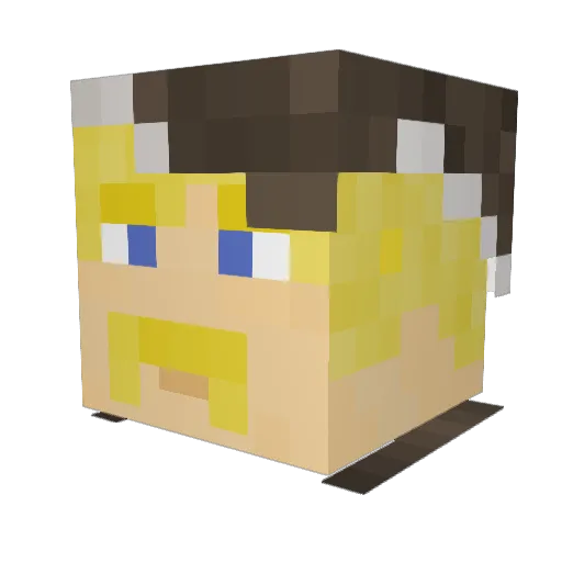 DragonShiX Minecraft avatar head, 3D render