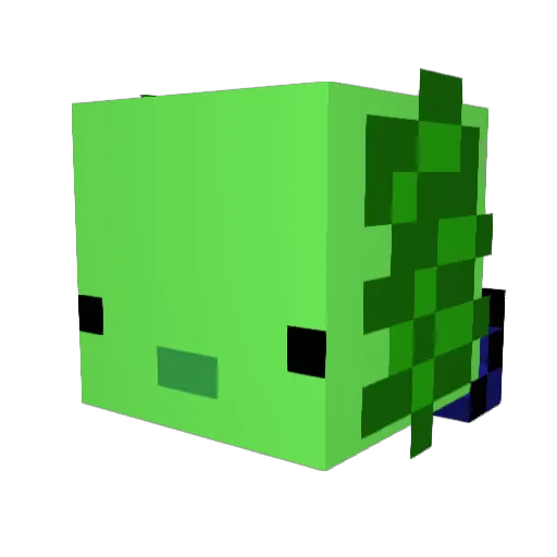 DragonShroom Minecraft avatar head, 3D render