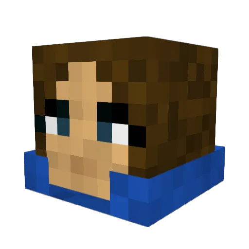 DragonSix Minecraft avatar head, 3D render
