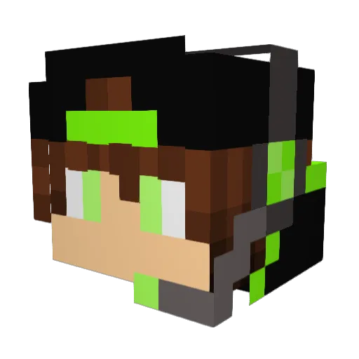 DragonSpark94 Minecraft avatar head, 3D render