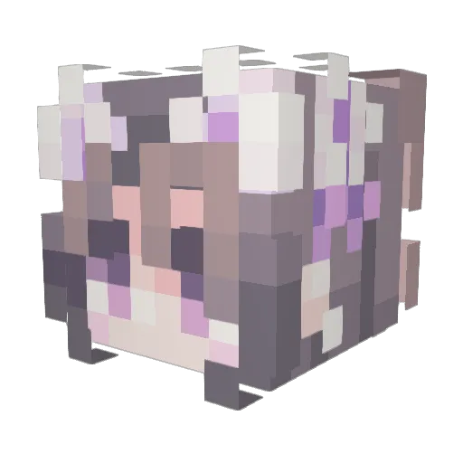 DragonStress10 Minecraft avatar head, 3D render