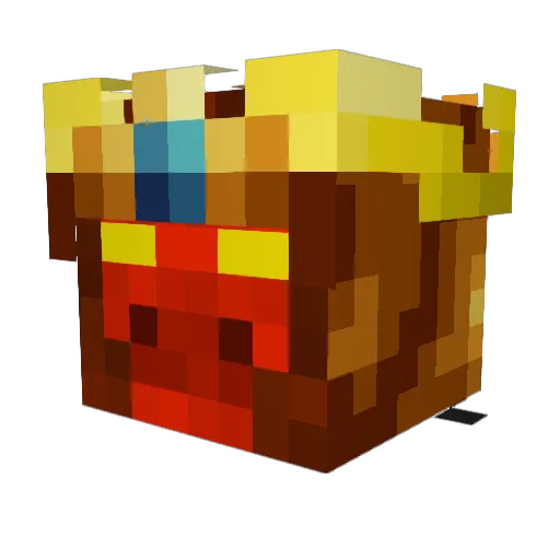 DragonTrader Minecraft avatar head, 3D render