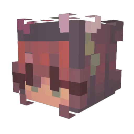 DragonWing209 Minecraft avatar head, 3D render