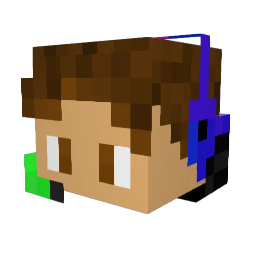 Dragon_3011 Minecraft avatar head, 3D render