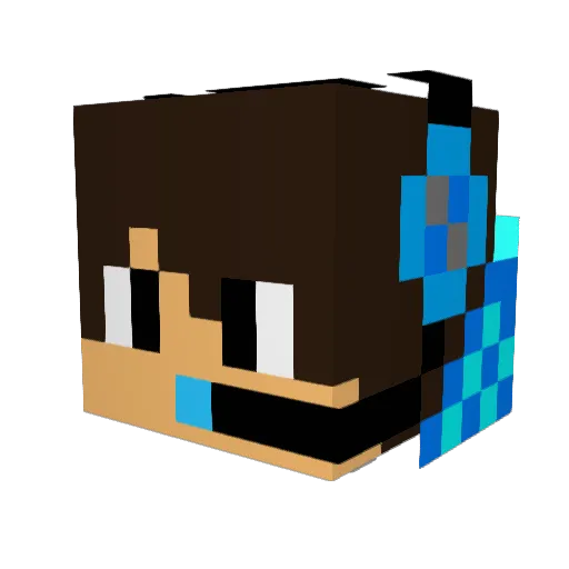 Dragon_5521 Minecraft avatar head, 3D render