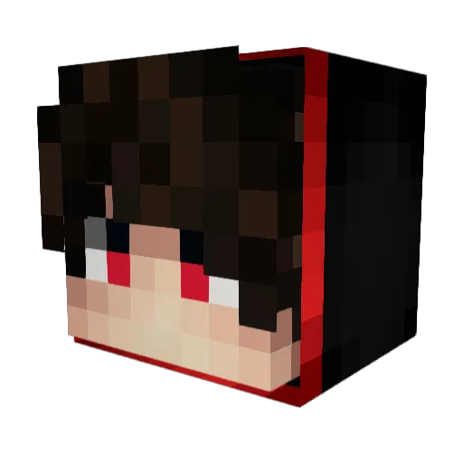 Dragon_64 Minecraft avatar head, 3D render