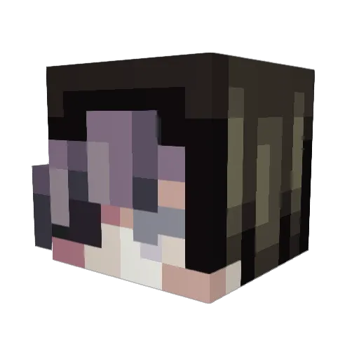 Dragon_Enby_Ash Minecraft avatar head, 3D render