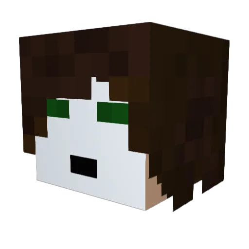 Dragon_HD_28 Minecraft avatar head, 3D render
