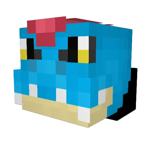 Dragon_Human Minecraft avatar head, 3D render