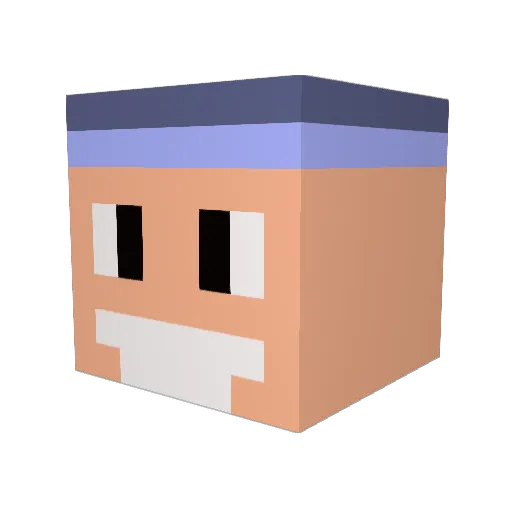 Dragon_Ice Minecraft avatar head, 3D render