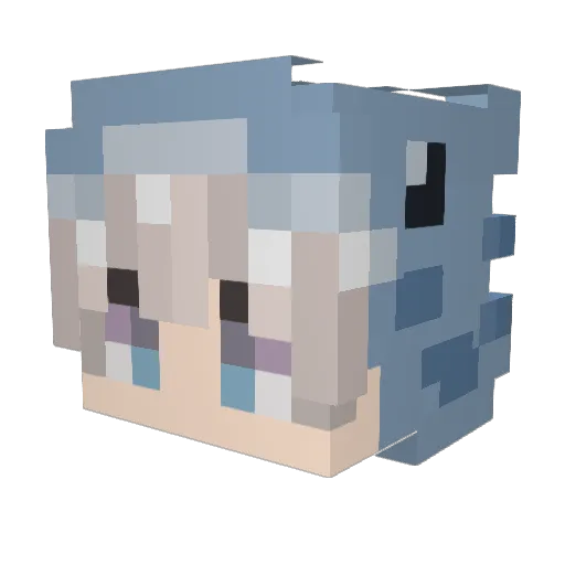Dragon_Ksi Minecraft avatar head, 3D render