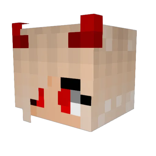 Dragon_Launcher Minecraft avatar head, 3D render