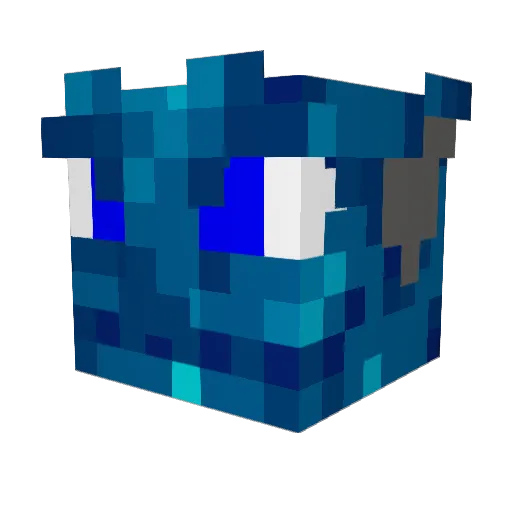 Dragon_One Minecraft avatar head, 3D render