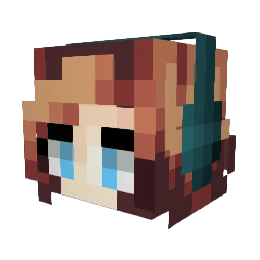 Dragon_Puffs Minecraft avatar head, 3D render