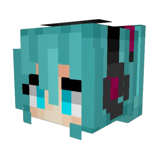 Dragon_Rose_ Minecraft avatar head, 3D render
