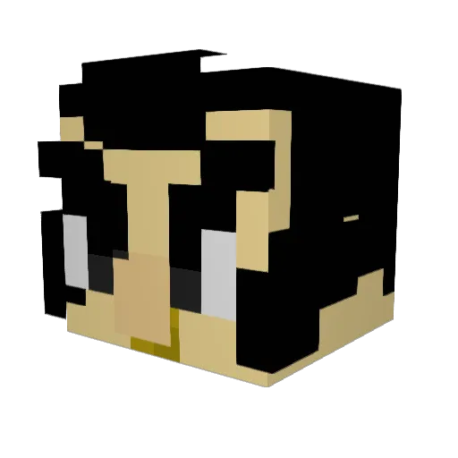 Dragon_v1 Minecraft avatar head, 3D render