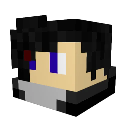 Dragon_wing Minecraft avatar head, 3D render