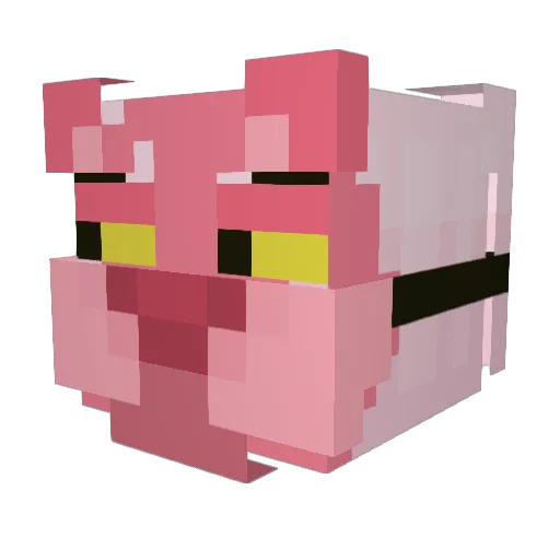 DragonaMarrona Minecraft avatar head, 3D render