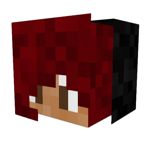 Dragonaeh Minecraft avatar head, 3D render