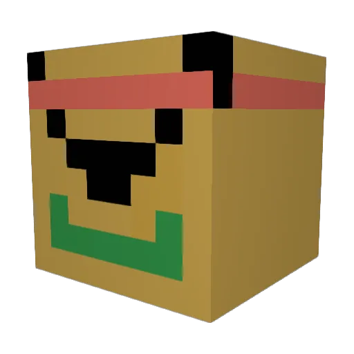 Dragonas Minecraft avatar head, 3D render