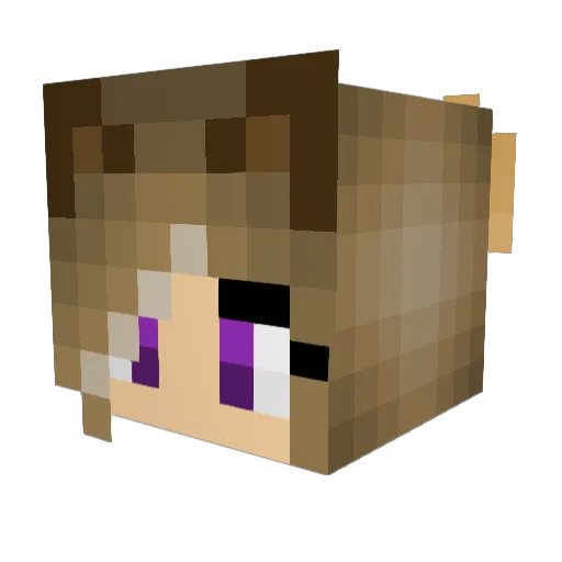 Dragonasa Minecraft avatar head, 3D render