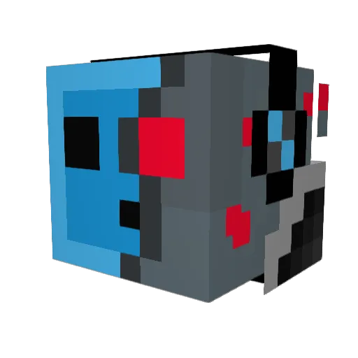 Dragonbreath8 Minecraft avatar head, 3D render