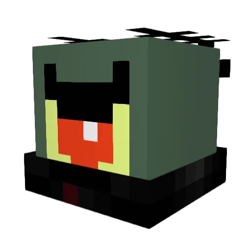 Dragonbutt1000 Minecraft avatar head, 3D render
