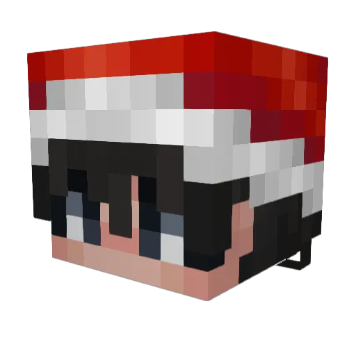 Dragonck21 Minecraft avatar head, 3D render
