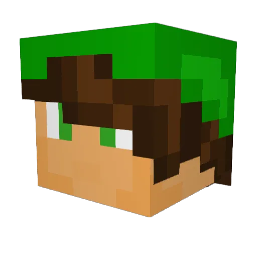 Dragoncraft31 Minecraft avatar head, 3D render