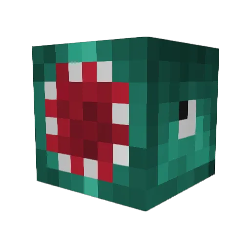 Dragoncurl Minecraft avatar head, 3D render