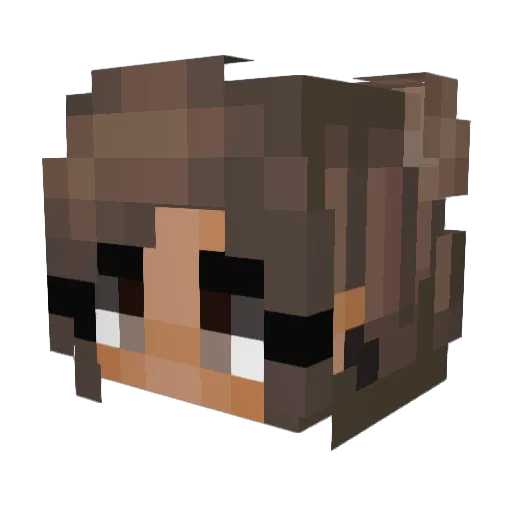Dragondaughter Minecraft avatar head, 3D render