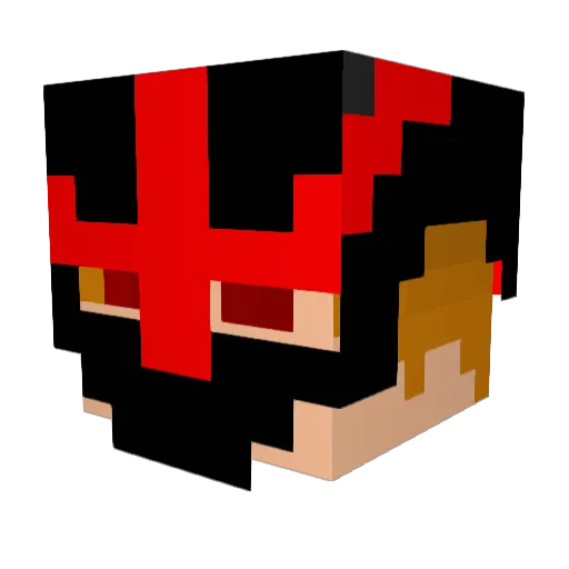 Dragondors Minecraft avatar head, 3D render