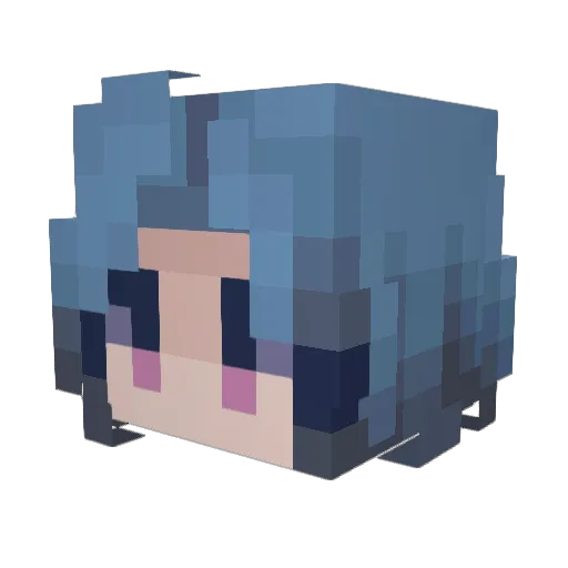 Dragondusny Minecraft avatar head, 3D render