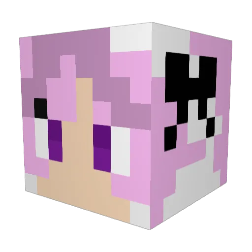 Dragonead Minecraft avatar head, 3D render