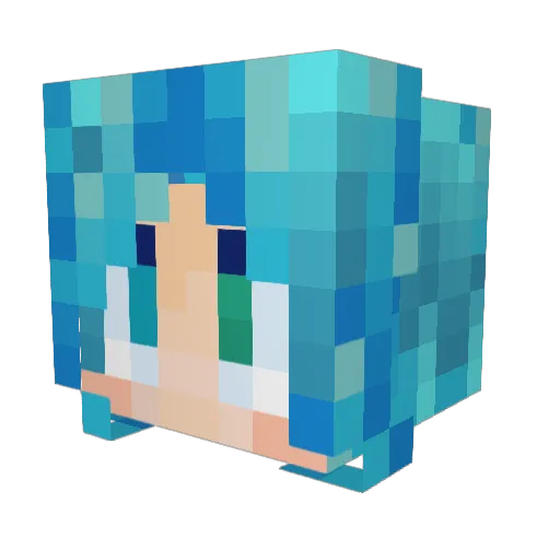 Dragoness669 Minecraft avatar head, 3D render