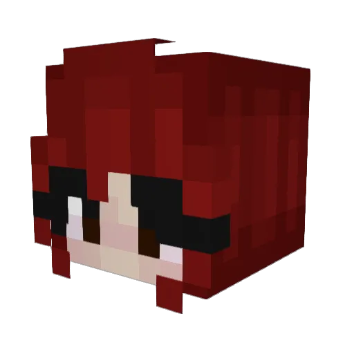 DragonessAtHeart Minecraft avatar head, 3D render