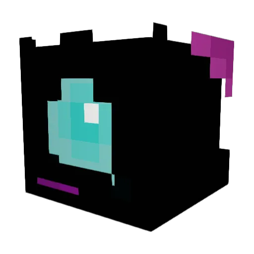 Dragonfalcon Minecraft avatar head, 3D render