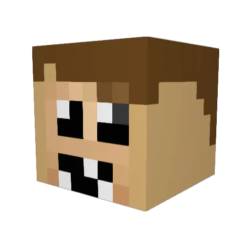 Dragonfiesta Minecraft avatar head, 3D render