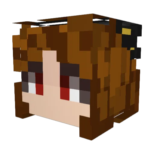Dragonfired6 Minecraft avatar head, 3D render