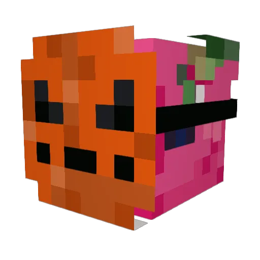 DragonfruitMC Minecraft avatar head, 3D render