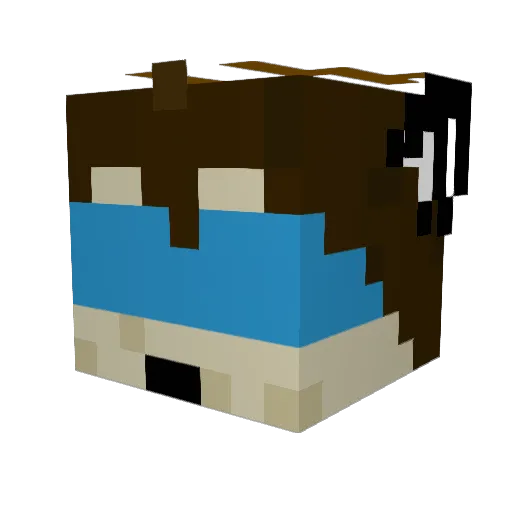 Dragongal99 Minecraft avatar head, 3D render