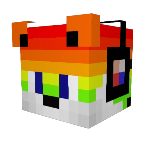 Dragongirl0410 Minecraft avatar head, 3D render